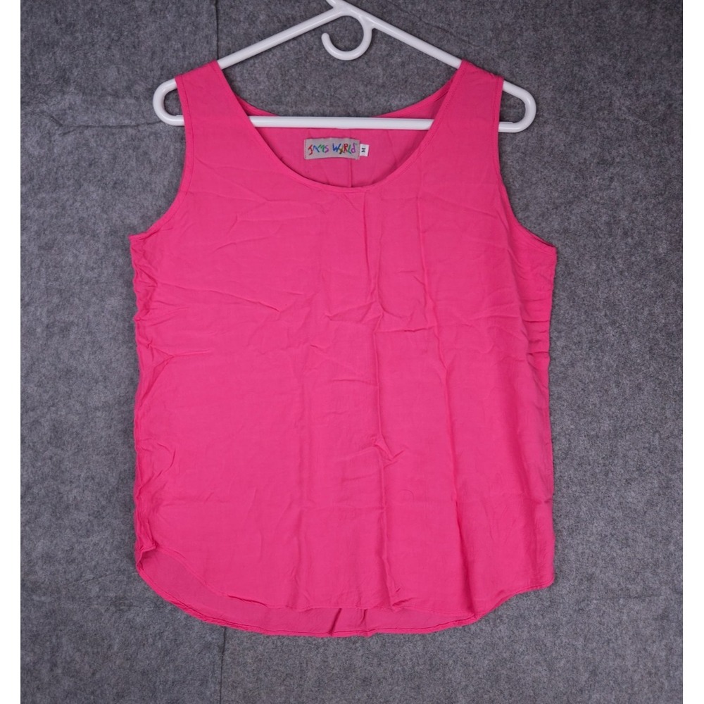 JAMS WORLD Tank Top Women's Medium Pink Relaxed hawaiian